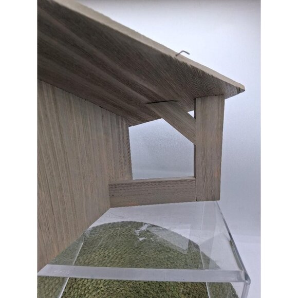 Avon Nativity Collectibles 1985 Wooden Stable With Angel Figurine For Christmas - Picture 3 of 8